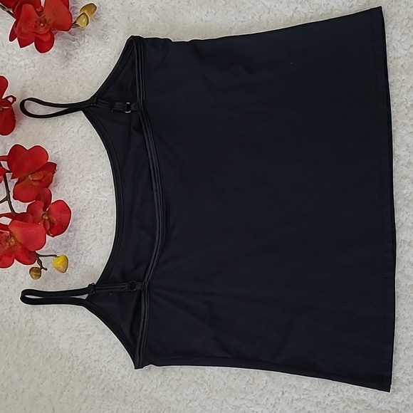 Worthington Stretch Camisole Shelf Bra Black Cami Adjustable Straps Lg - Picture 7 of 10